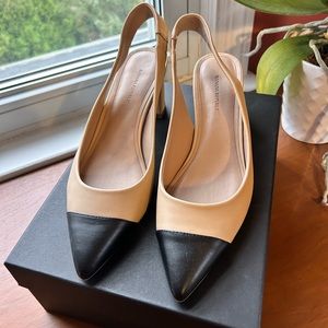 Banana Republic Nude- neutral low block heel shoes *new in box*